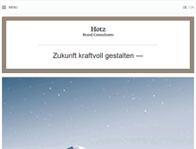 Tablet Screenshot of hotzbrandconsultants.ch